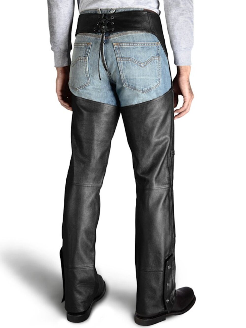 Harley-Davidson® Men's XL Stock II Leather Chaps, 98025-18VM NWOT - Picture 3 of 4
